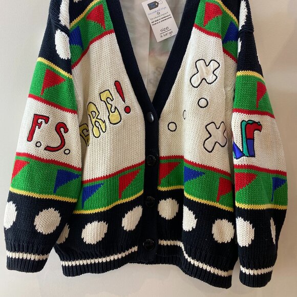 Funsport Vintage Golf Graphic Sweater (80s 90s) Oversized Retro - Size XL - Picture 2 of 7